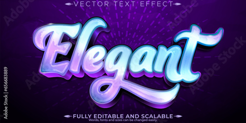 Shiny text effect, editable glossy and glittering customizable font style