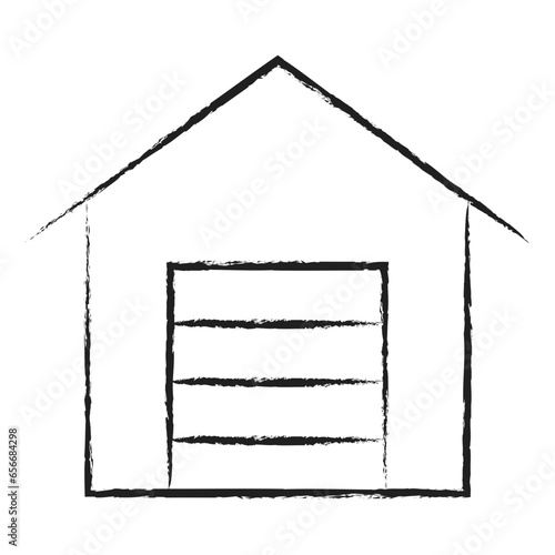 Hand drawn Storage house icon