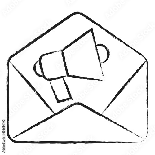 Hand drawn Mail Marketing icon