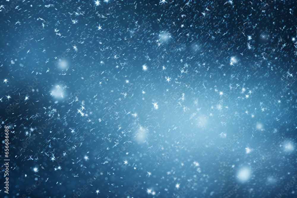 winter snowfall image in the form of a light blizzard - obrazy, fototapety, plakaty 