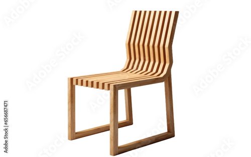 Stackable Wooden Chair Functional and Stylish Seating Isolated on Transparent Background