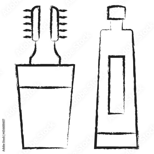 Hand drawn Tooth paste icon