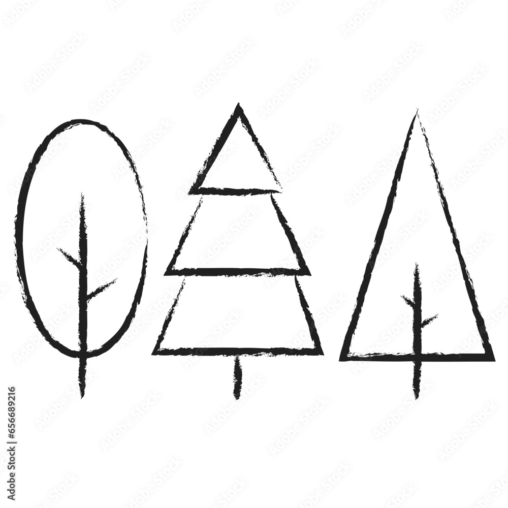 Hand drawn Trees icon Hand drawn Trees icon