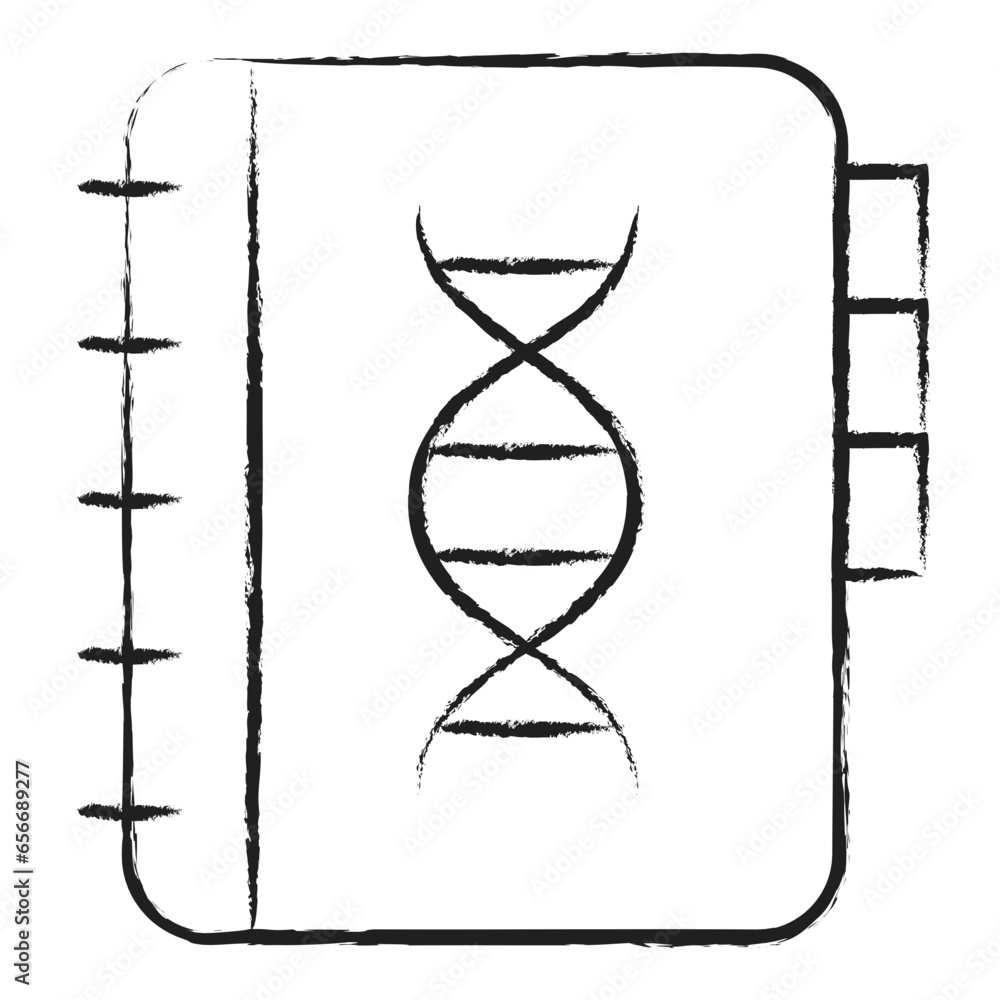 Hand drawn Dna Journal icon Hand drawn Dna Journal icon