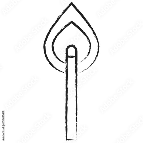 Hand drawn Matchstick icon