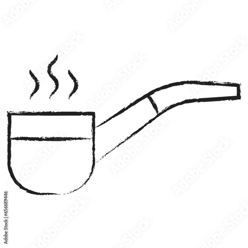 Hand drawn Cigar Pipe icon