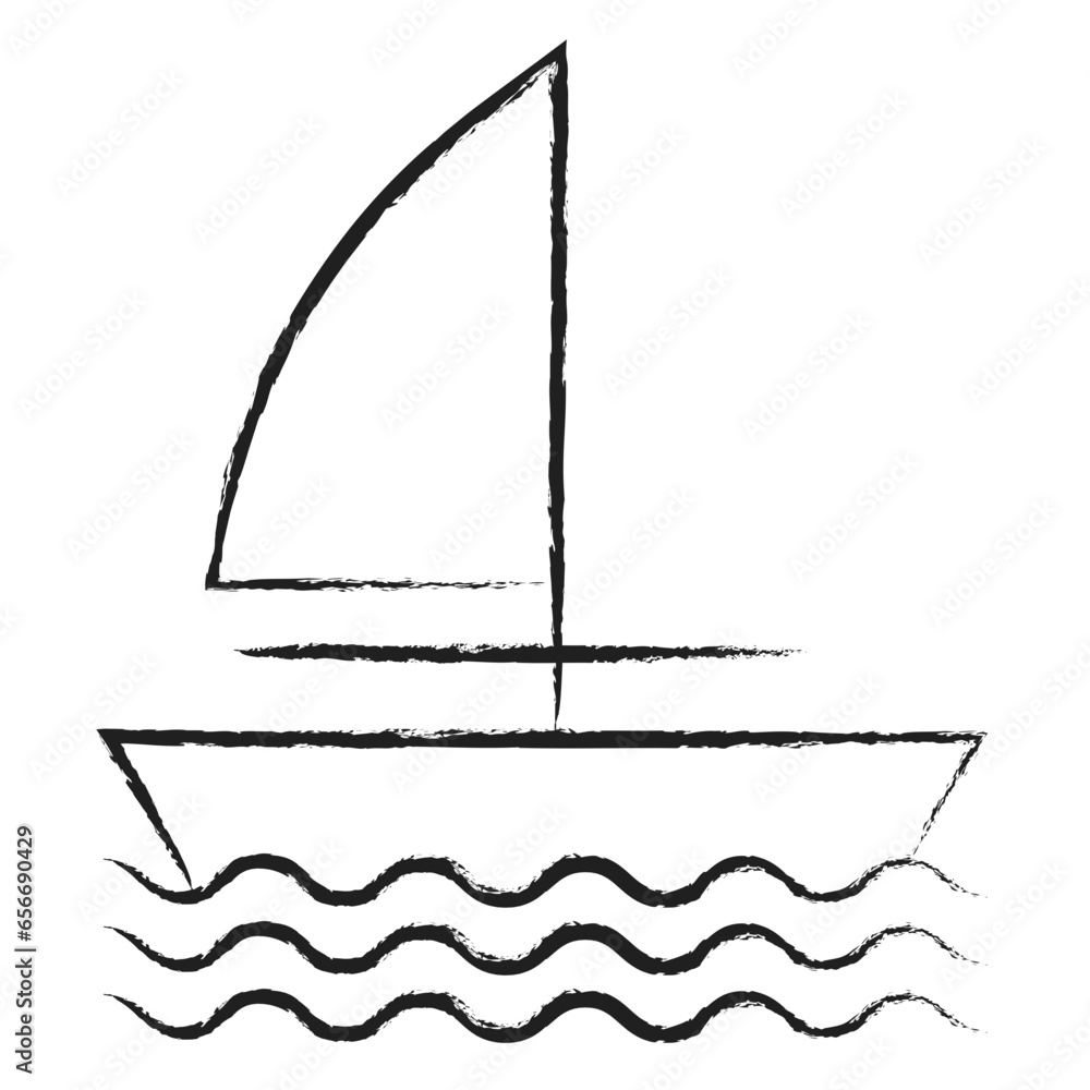 Hand drawn Boat icon