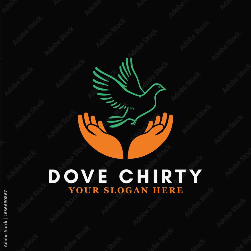 dove charity logo design vector dove charity logo design vector