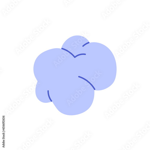 Used chewing gum. Piece of chewed pink bubble gum. Used product, trash. Vector illustration in cartoon style. Isolated white background.