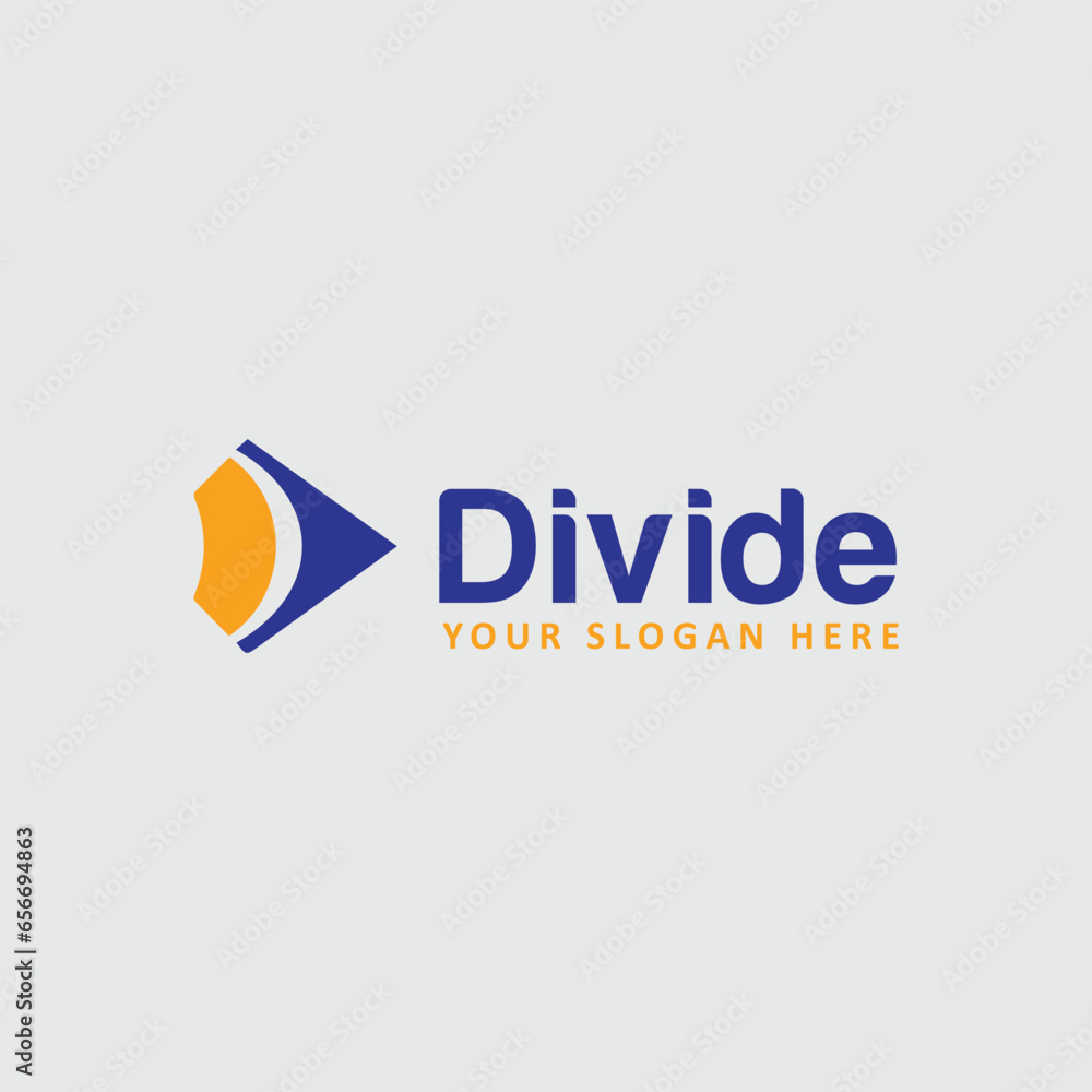 letter d divide logo design vector format letter d divide logo design vector format
