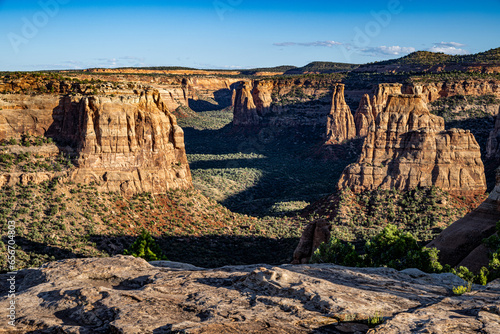 Monument Canyon in Golorado national Monument at Sunset