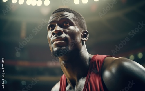 A basketball player about t...