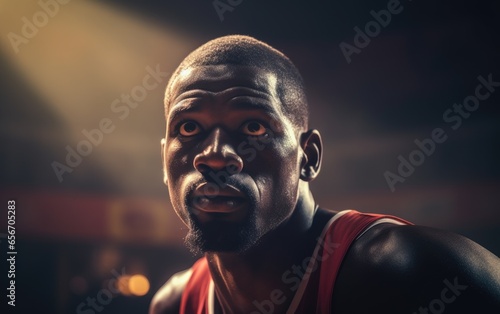 A basketball player about t...
