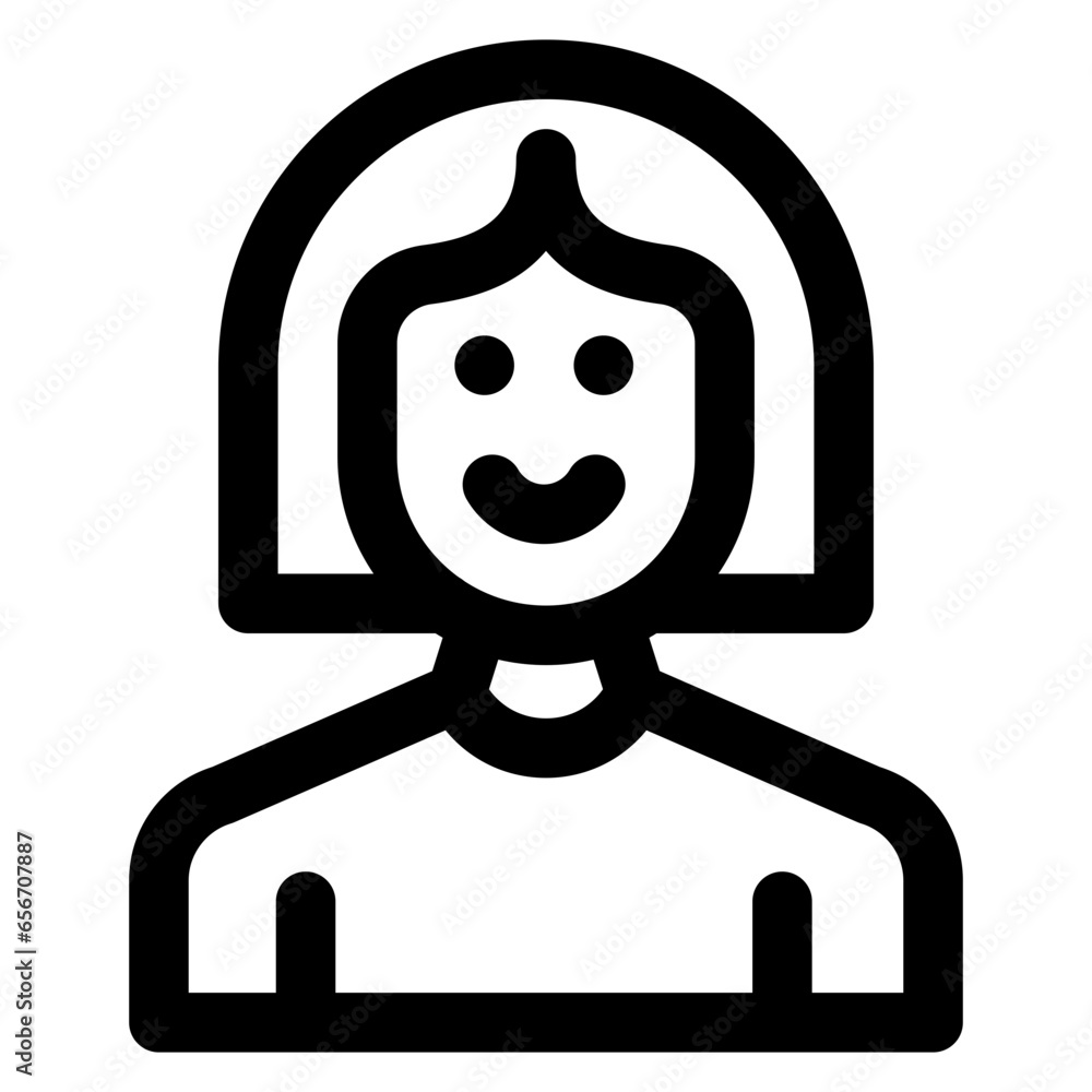 Obraz premium Smiling Women Icon