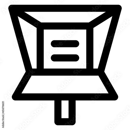 Cuadro en lienzo Teleprompter Icon