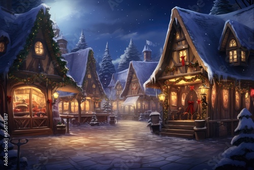 "Festive Delights: Exploring the Christmas Market" AI generated.