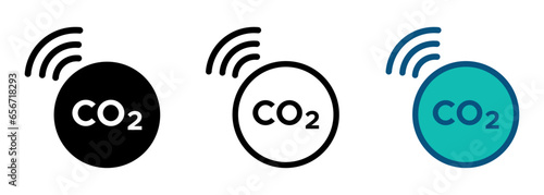 Trendy CO2 sensor vector icons. Sensor CO2 vector signs