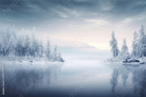 "Festive Winter Splendor: A Natural Holiday Canvas" AI generated. © Gogi