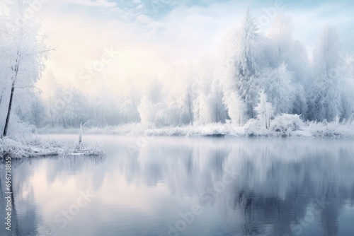 "Winter's Festive Charm: A Scenic Celebration" AI generated. © Gogi