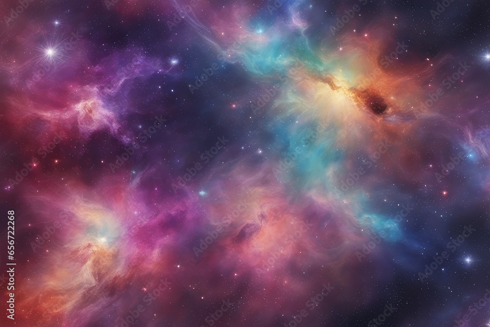 Obraz premium Cosmic background design with full-color spectrum