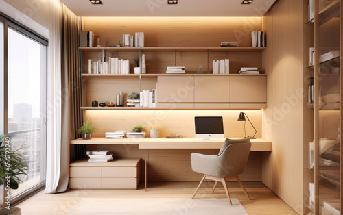 Modern home office. Generat...
