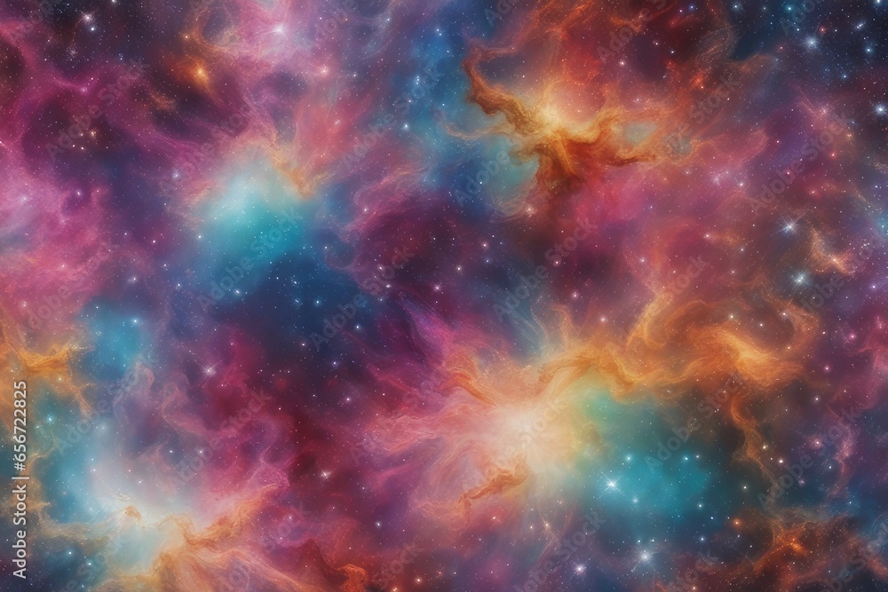 Spectrum of colors in cosmic backdrop design