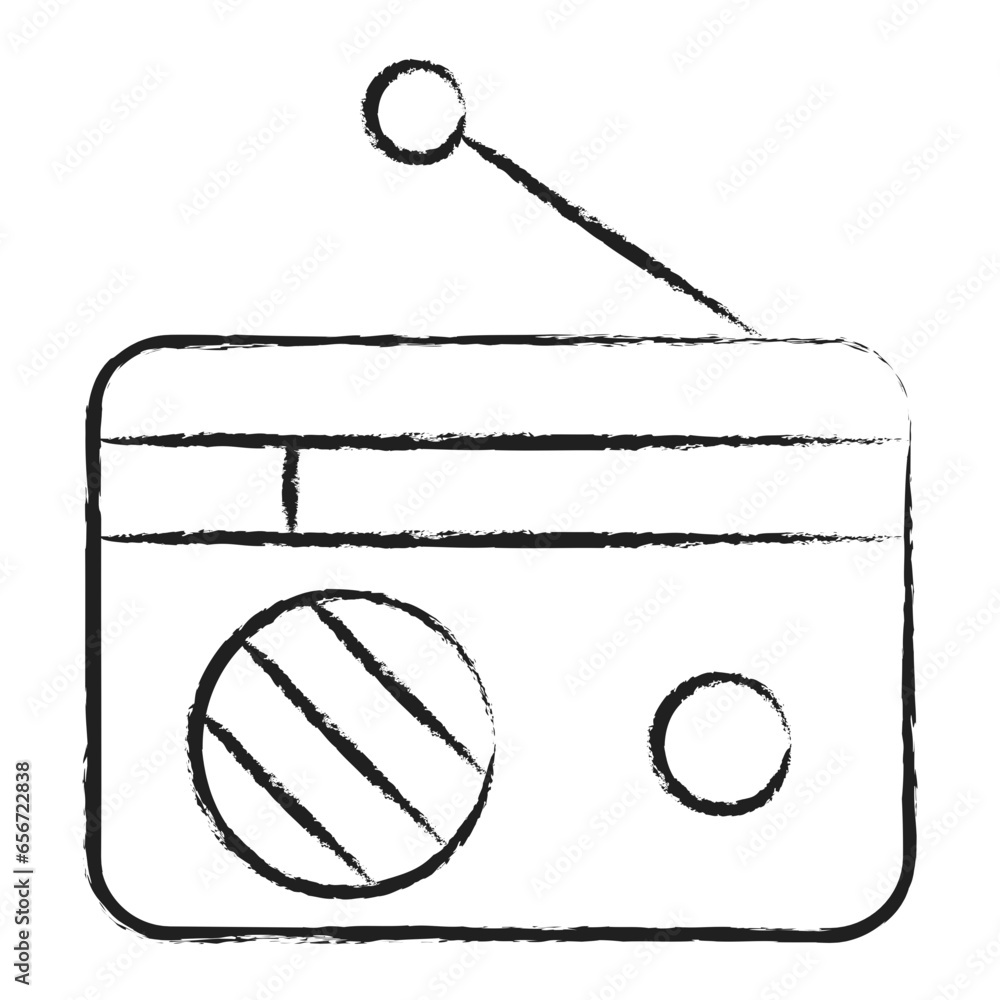 Hand drawn Radio icon Hand drawn Radio icon