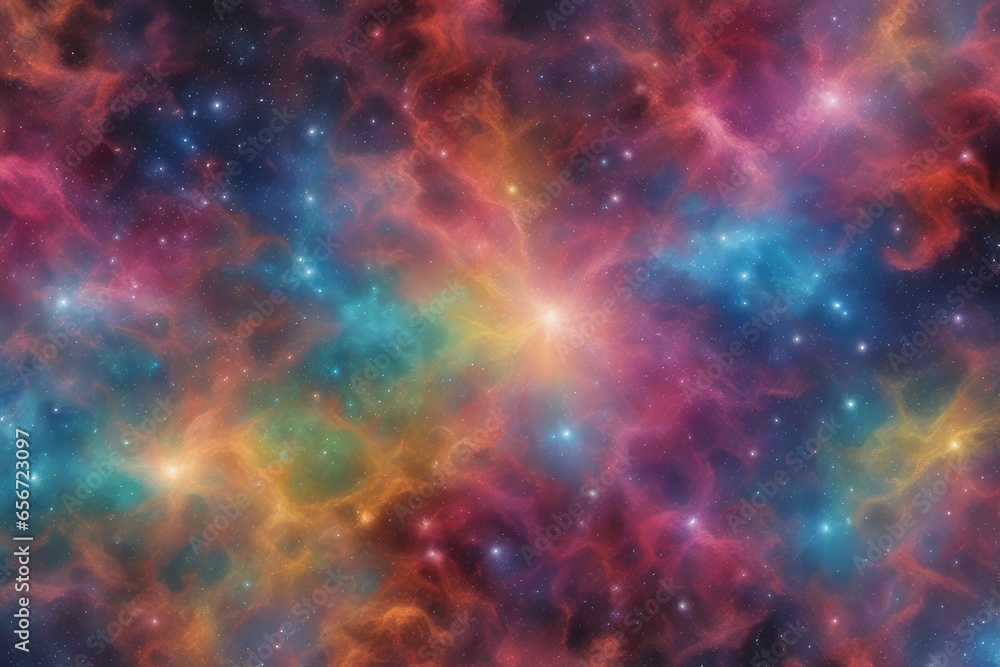 Galactic space backdrop with vibrant colors