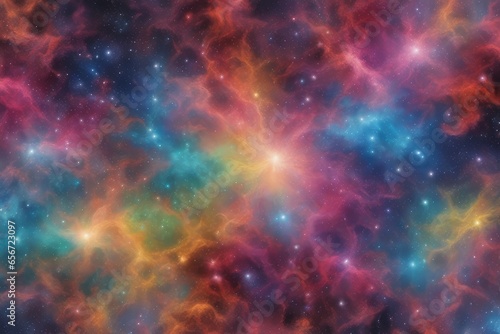 Galactic space backdrop with vibrant colors