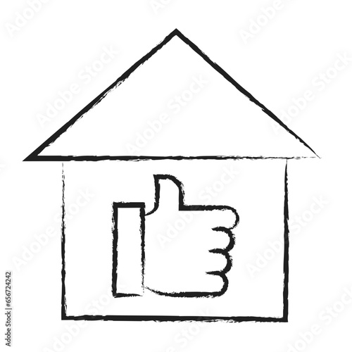 Hand drawn Real estate Like icon