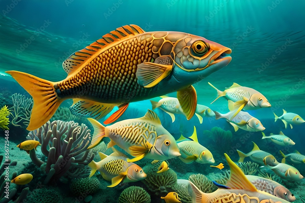 Fototapeta premium fish in aquarium