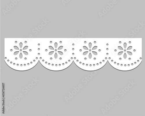 vintage lace cotton vector Decorative ornament for border of fabric 
 Stylized texture of embroidery, imitation satin stitch. Abstract background texture in geometric ornamental style. Seamless design