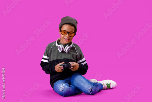 African-American little boy...