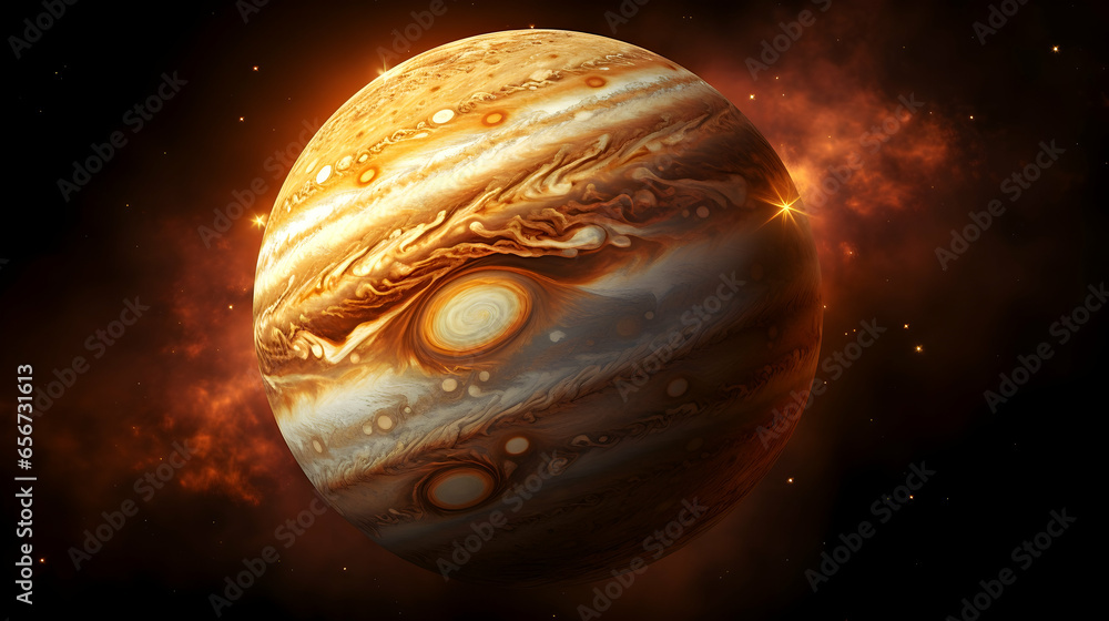 The planet Jupiter in space ai generated The planet Jupiter in space ai generated