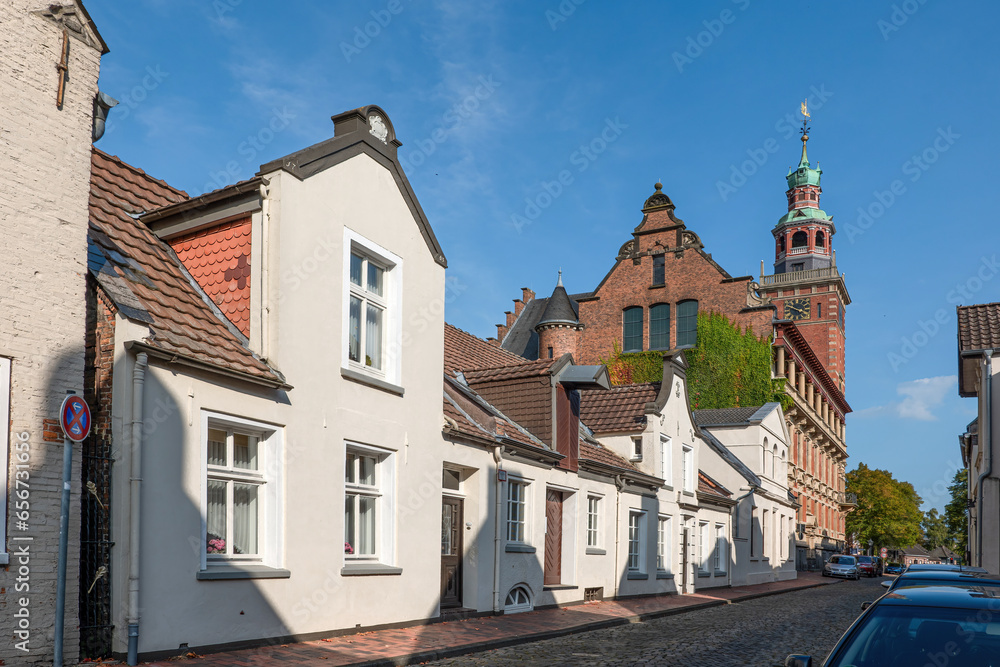 Obraz premium Leer, Ostfriesland, historic buildings, city
