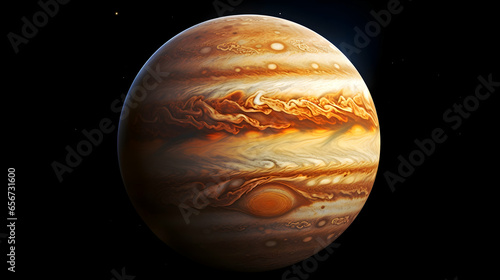The planet Jupiter in space ai generated
