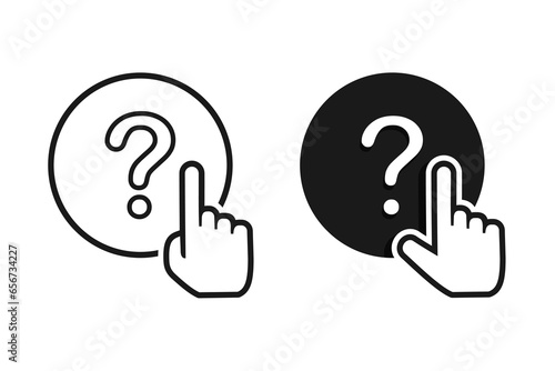 Click question icon. Illustration vector
