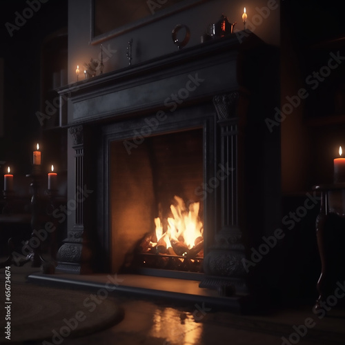 old fireplace