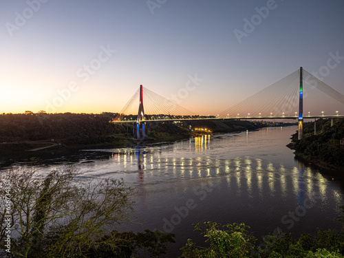 Triple frontier between Argentina, Brazil and Paraguay in South America