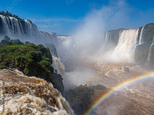 Iguazu falls in South America  Argentina  Brazil 