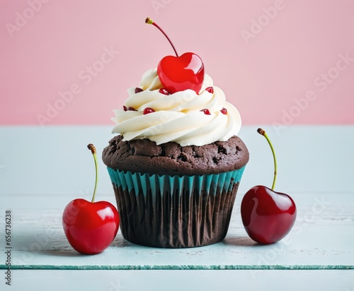 cupcake with cherry