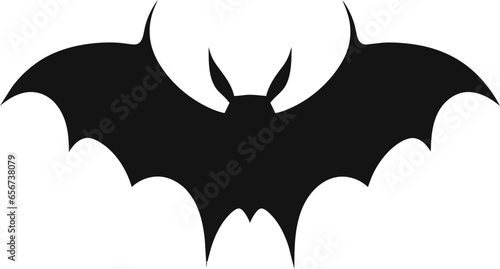 Flying bat clipart isolated on white. Cartoon style drawing of nocturnal wild animal. Halloween creepy fauna modern vector illustration.. © Ibad