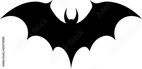 Flying bat clipart isolated on white. Cartoon style drawing of nocturnal wild animal. Halloween creepy fauna modern vector illustration..