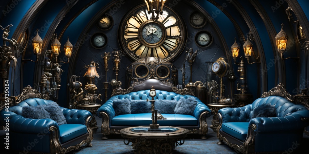 Fototapeta premium crazy steampunk interior