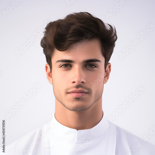 turkish handsome man on white background.