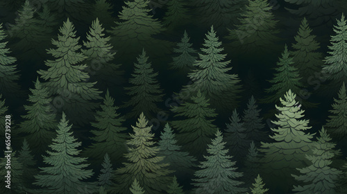 Seamless Tile - Forest Illustration - Repeating Pattern - Generative AI