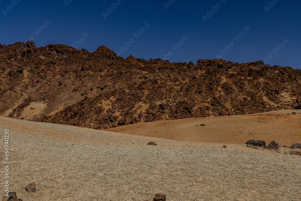 Beautiful landscape of the famous Pico del Teide mountain volcano in Teide National Park, Tenerife, Canary Islands