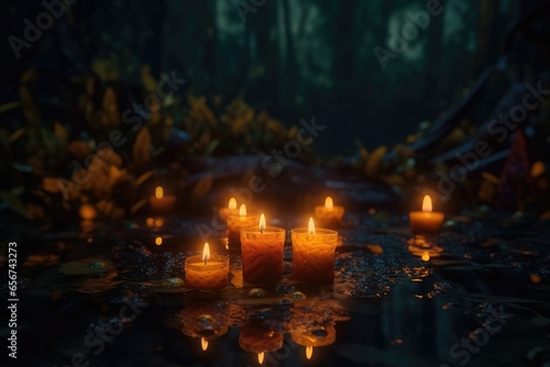 Using candles in nature for therapeutic purposes