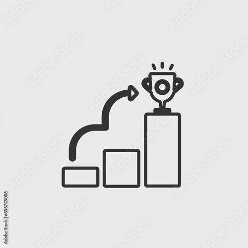  business goal success vector icon illustration sign