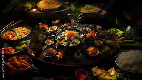 Thai food  typical dishes of Thailand